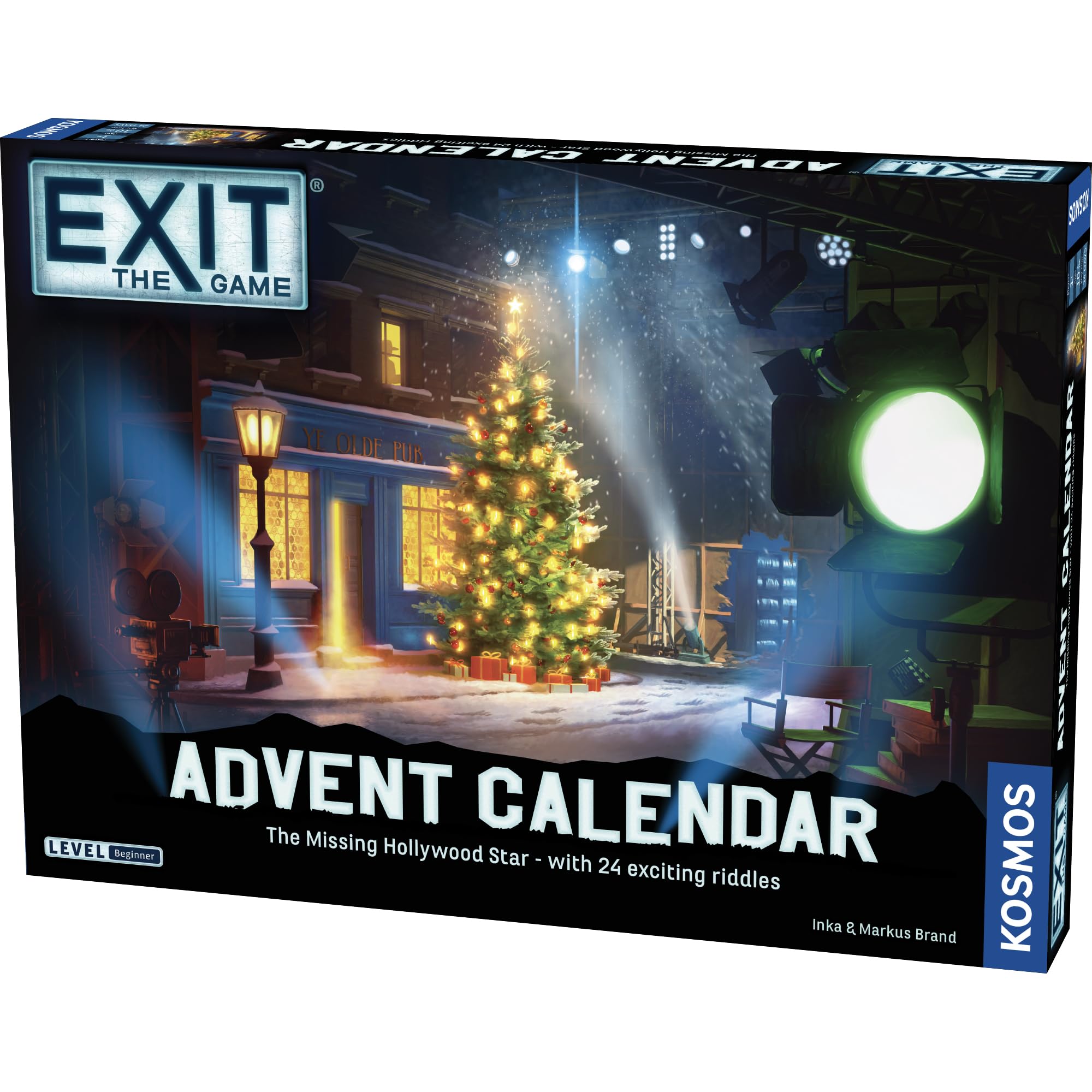 Thames & Kosmos EXIT: Advent Calendar - The Missing Hollywood Star, Escape Room Card Game, Family Games for Game Night, Holiday Season Games for Adults and Kids, for 1+ Players, Age 10+