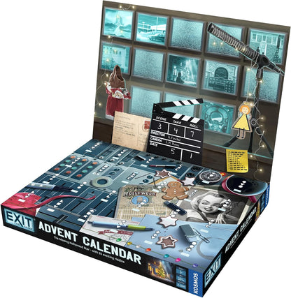 Thames & Kosmos EXIT: Advent Calendar - The Missing Hollywood Star, Escape Room Card Game, Family Games for Game Night, Holiday Season Games for Adults and Kids, for 1+ Players, Age 10+