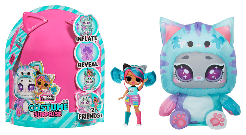 L.O.L. Surprise! Tweens Costume Surprise Emma Emo Modepuppe mit Aufblasbarem Seegrünem Katzenkostüm und Zahlreichen Überraschungen, u. a. Tolle Mode und Accessoires - Ideal für Kinder ab 4 Jahren