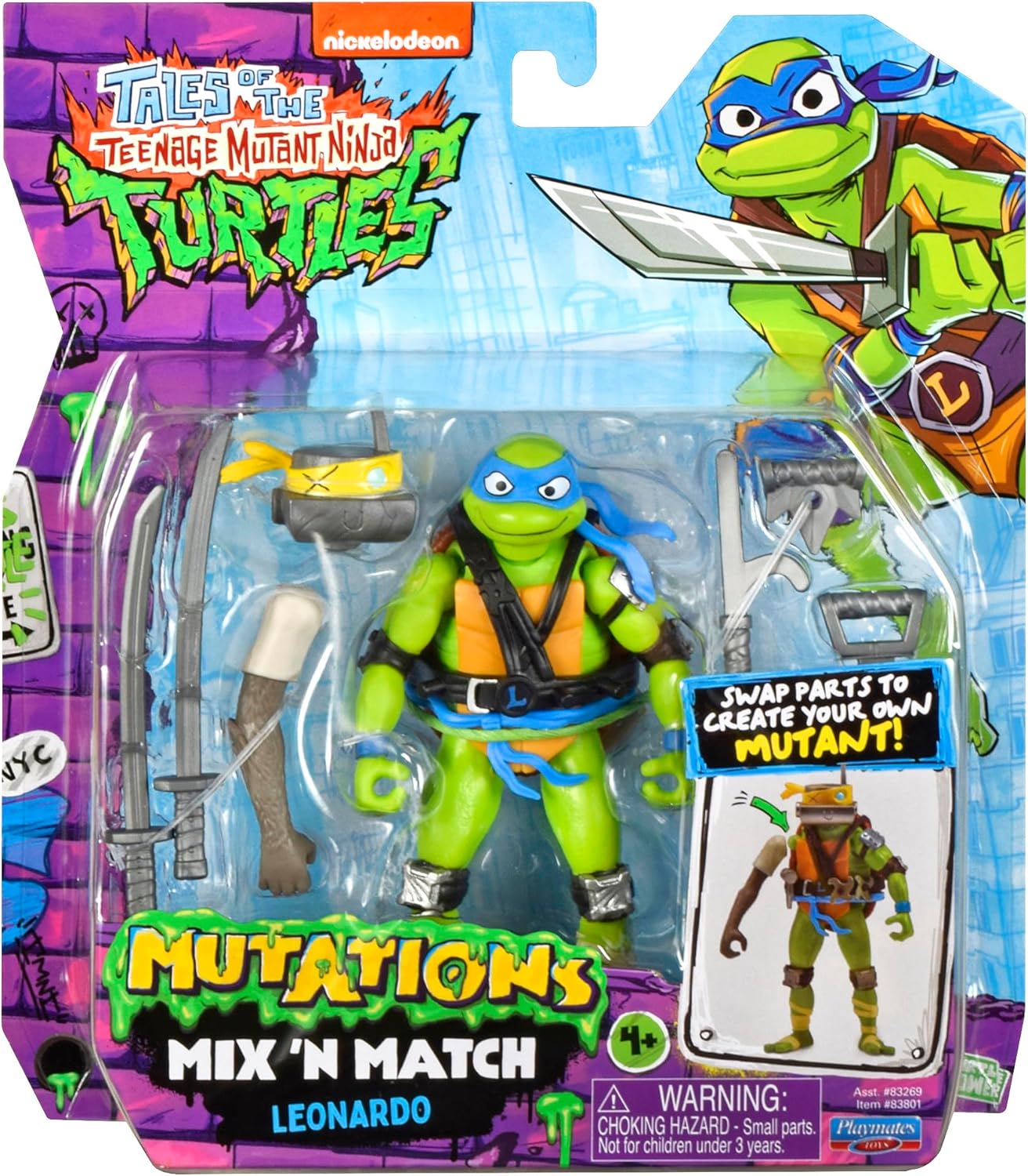 Teenage Mutant Ninja Turtles: Mutations Mix and Match 4.5-Inch Leonardo