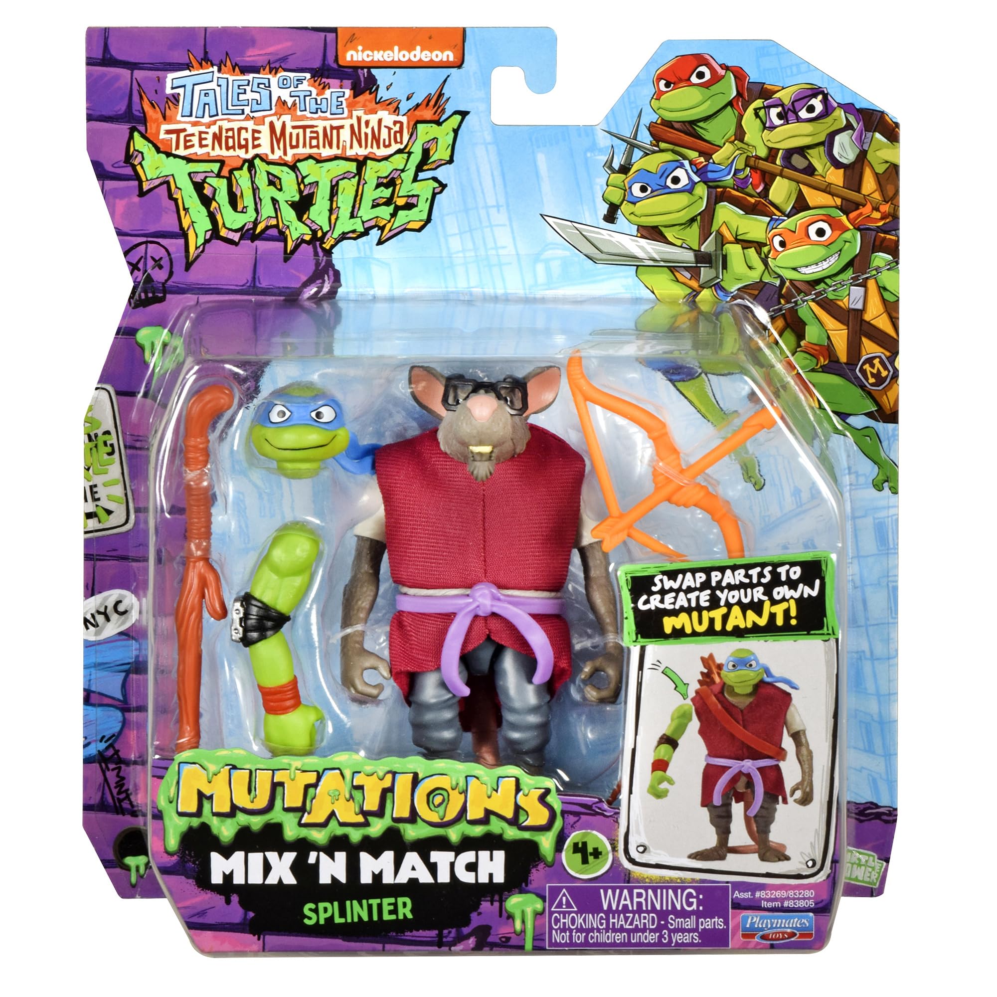 Tales of Teenage Mutant Ninja Turtles: Mutations Mix and Match 4.5-Inch Splinter