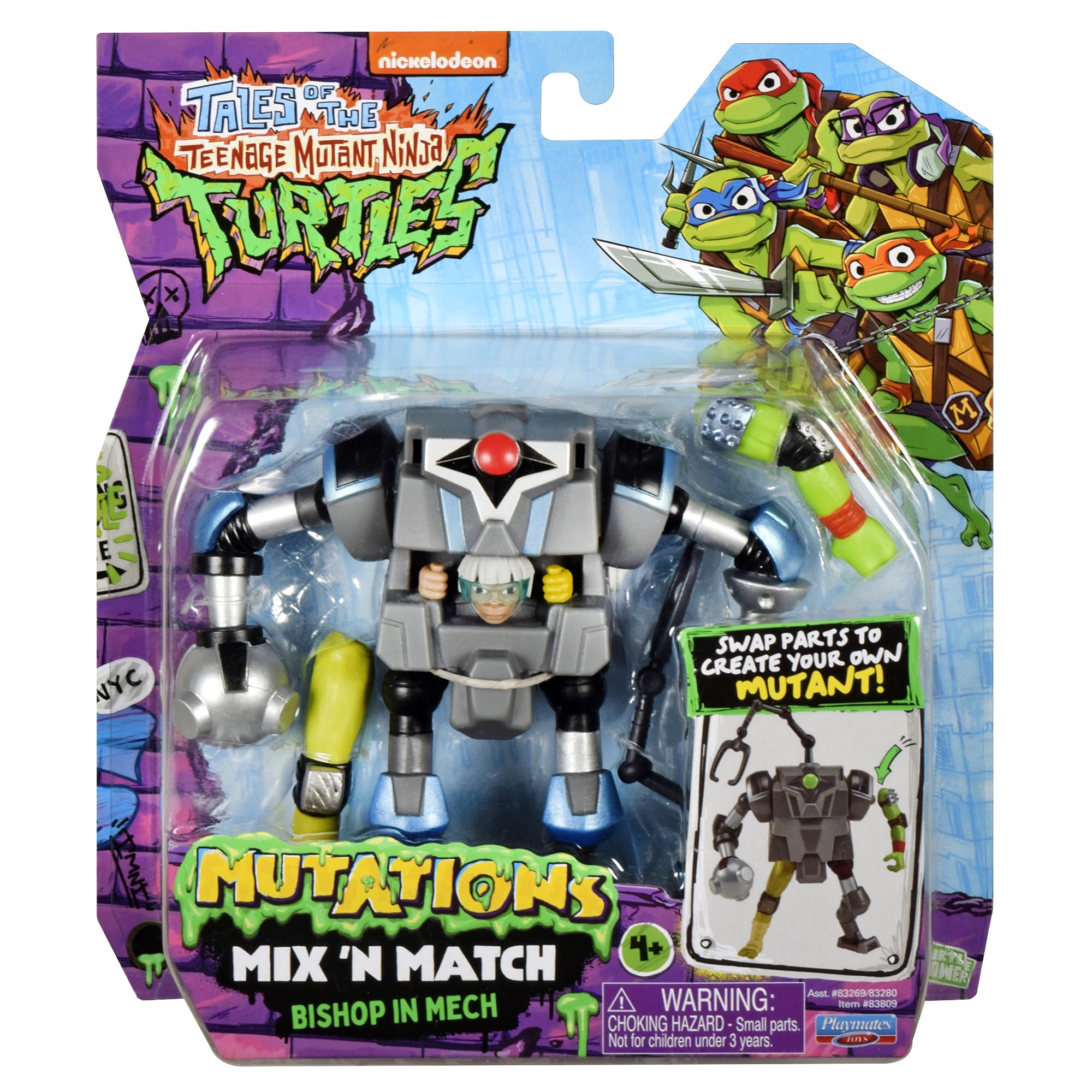 Tales of Teenage Mutant Ninja Turtles: Mutations Mix and Match 4.5-Inch Bishop Action Figure