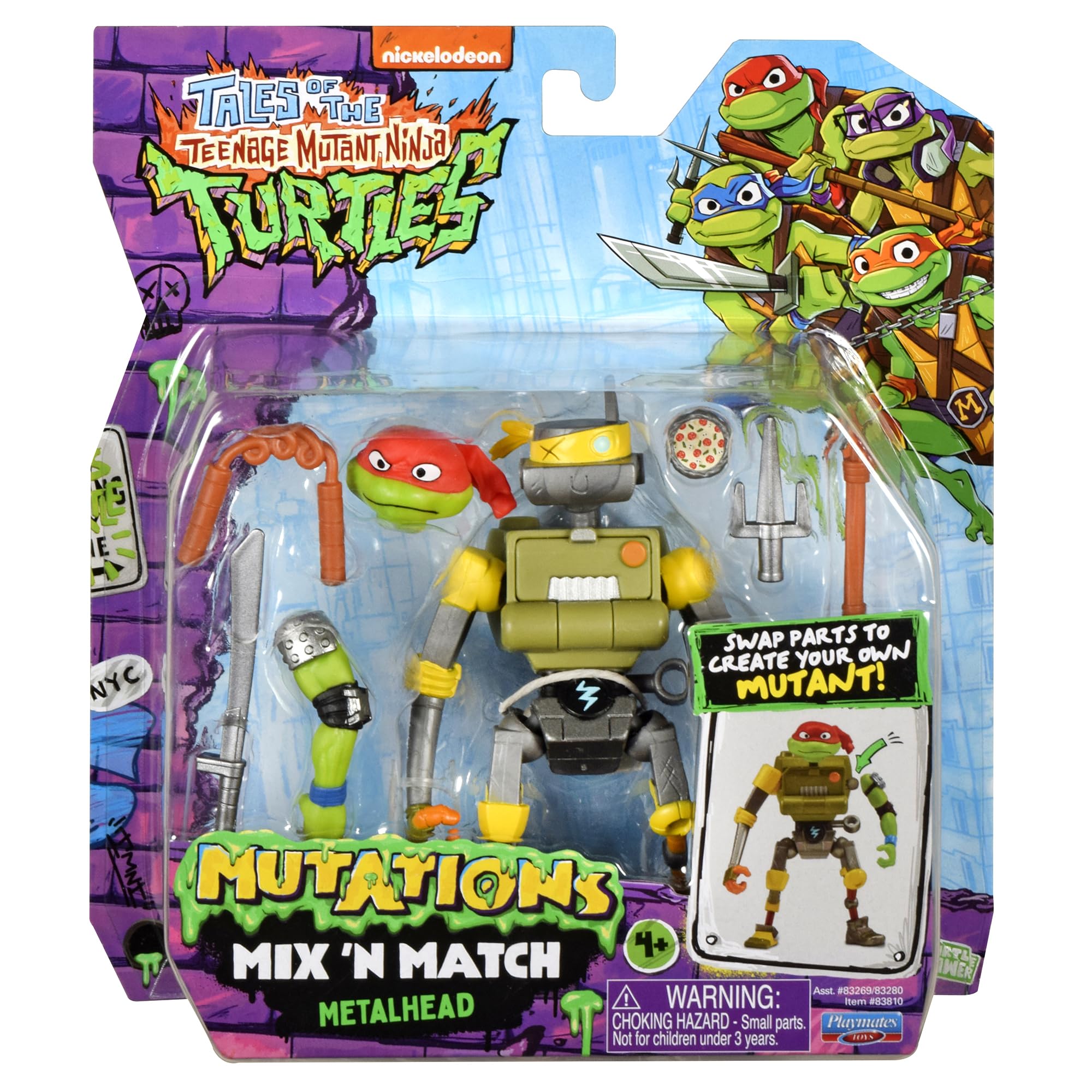 Tales of Teenage Mutant Ninja Turtles: Mutations Mix and Match 4.5-Inch Metalhead Action Figure