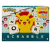 Mattel Games Jeu de société Scrabble Pokémon, jeu de mots familial avec deux façons de jouer, comprend 50 cartes de défi avec des personnages Pokémon pour 2 à 4 joueurs, version britannique, HXB94