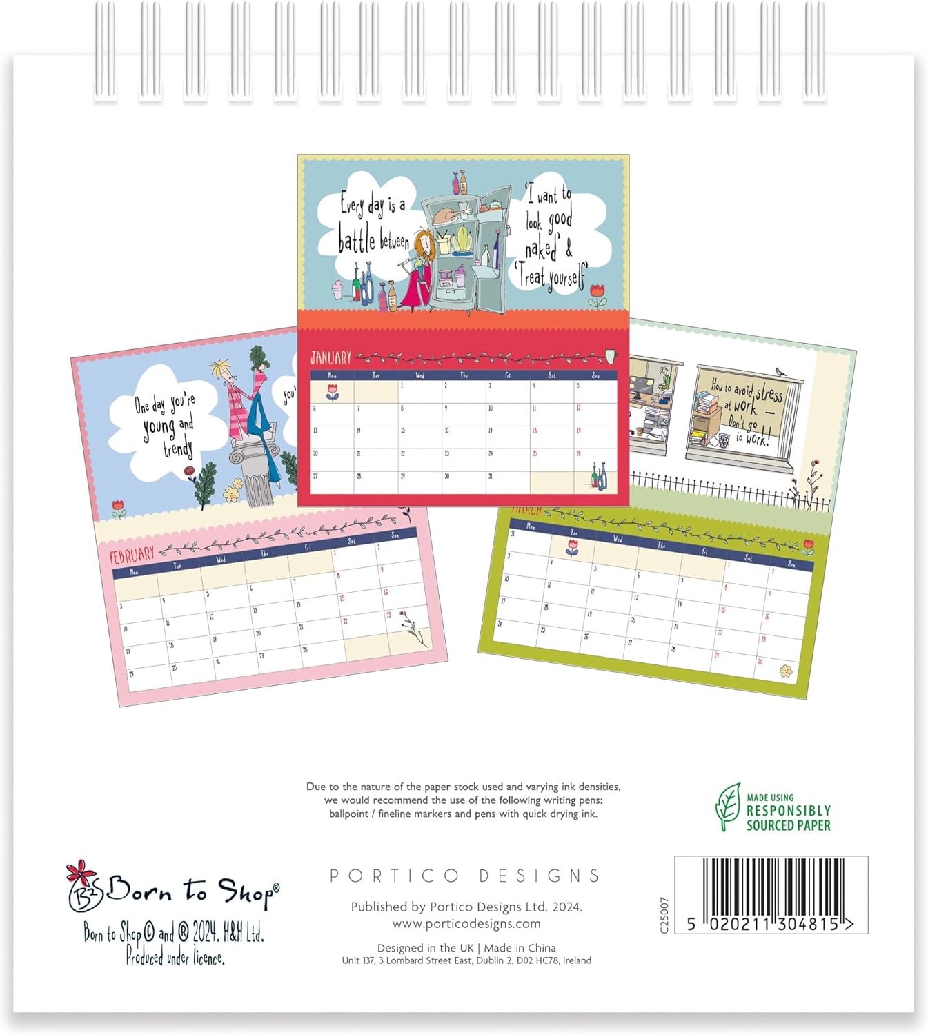 2025 Born to Shop Desk Calendar