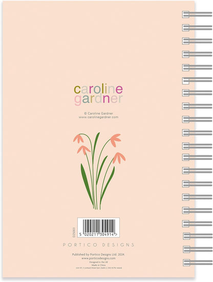 2025 Caroline Gardner Botanical Blooms A5 Wiro Diary
