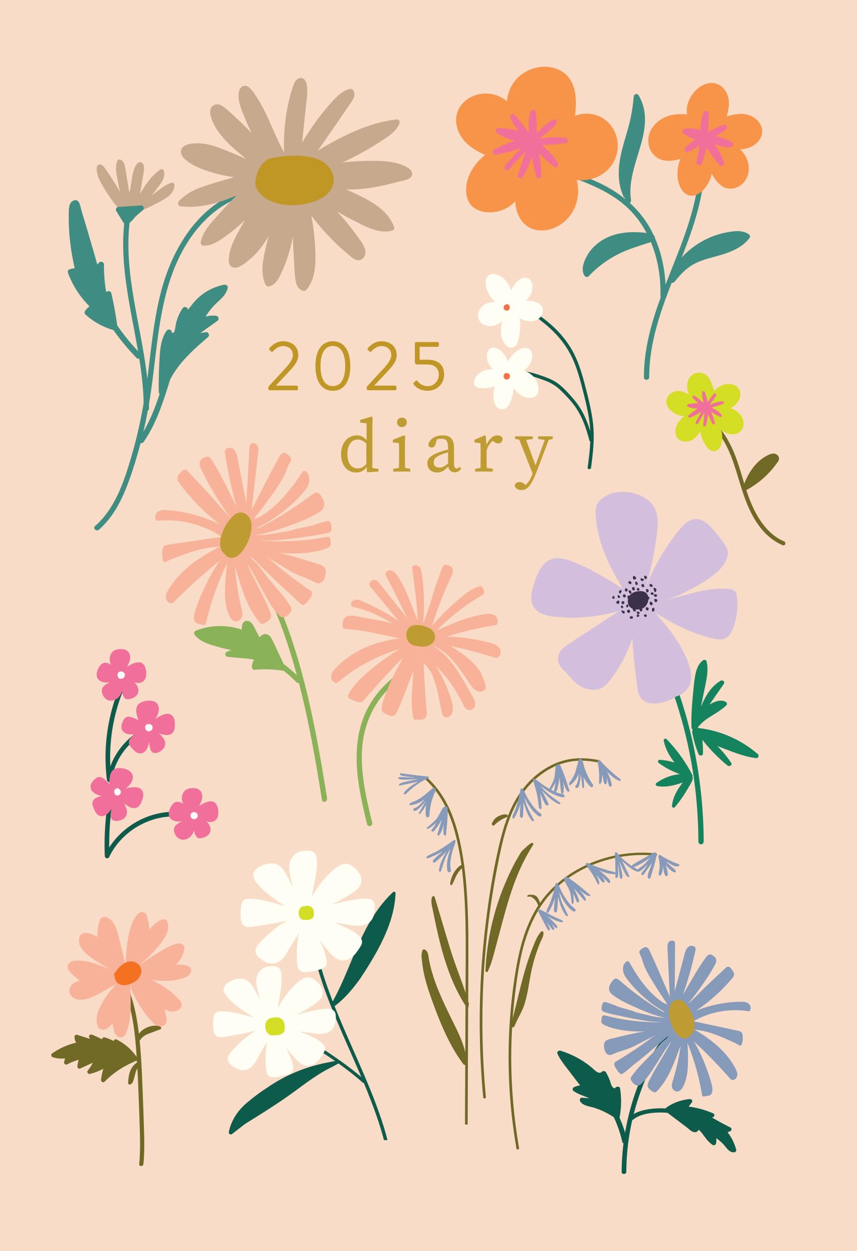 2025 Caroline Gardner Botanical Blooms A5 Wiro Diary