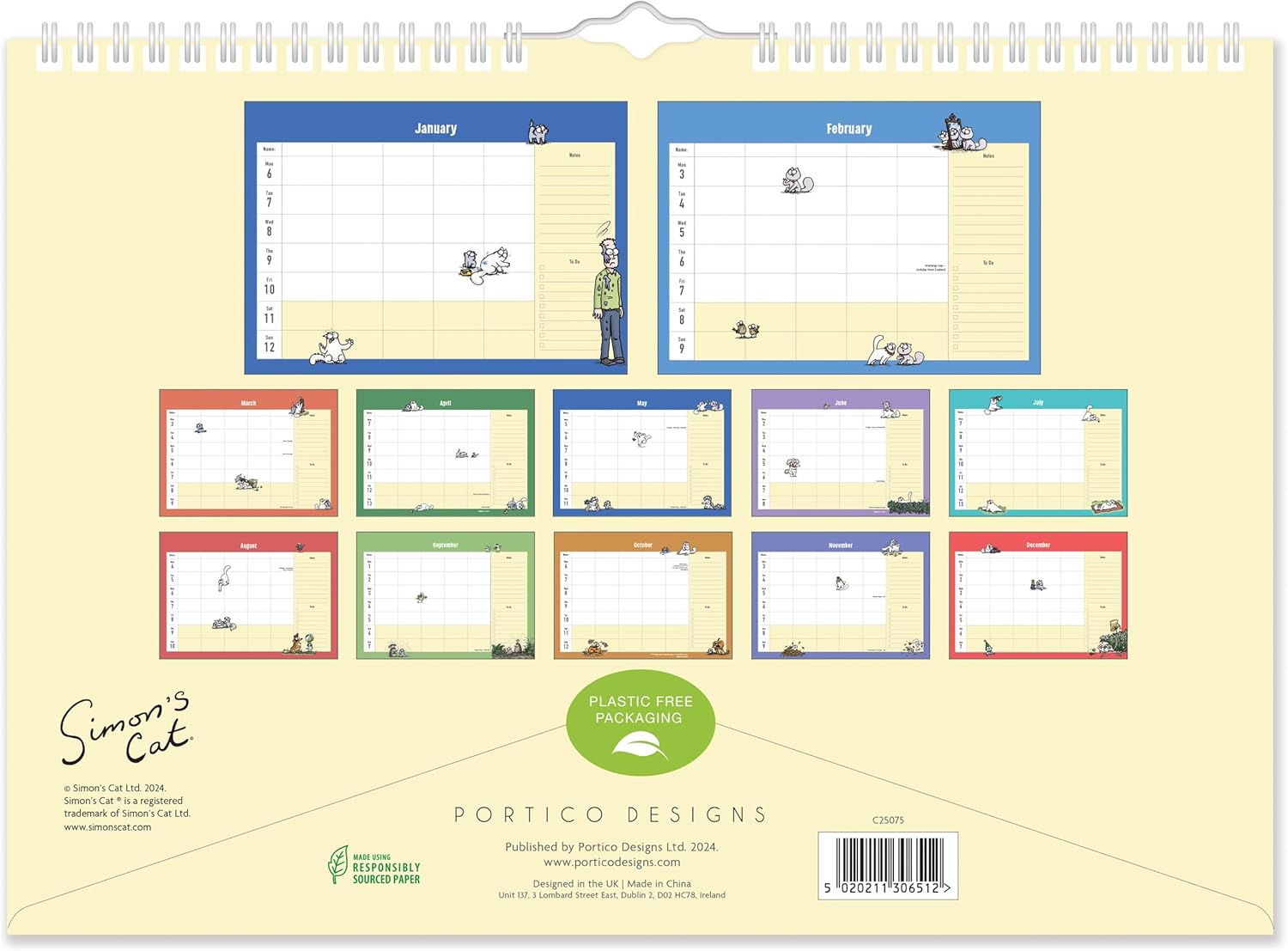 2025 Simon's Cat A4 Family Calendar