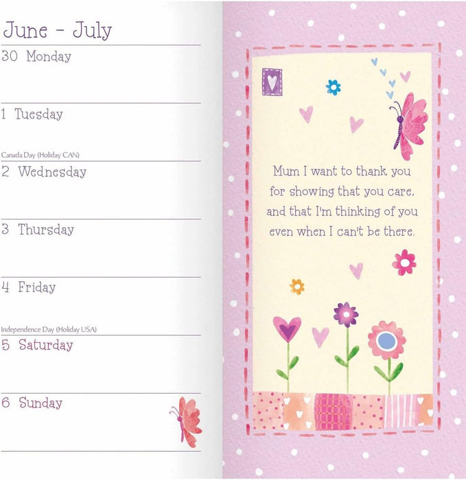 To My Mum Slim Diary 2025