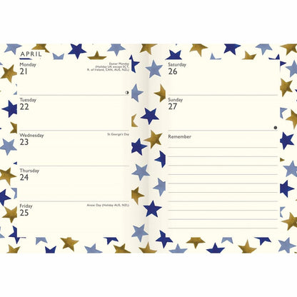 2025 Emma Bridgewater Blue Star A6 Diary