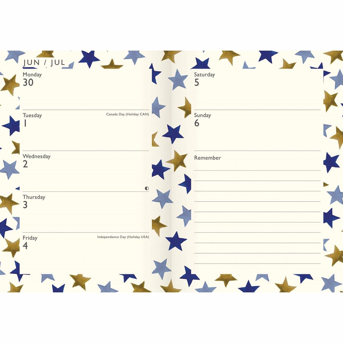 2025 Emma Bridgewater Blue Star A6 Diary