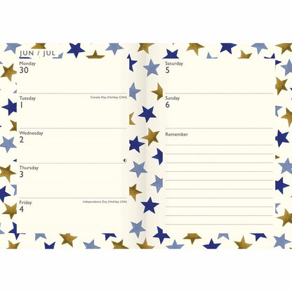 2025 Emma Bridgewater Blue Star A6 Diary