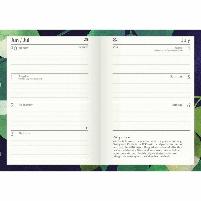 2025 National Trust Illustrated A6 Diary