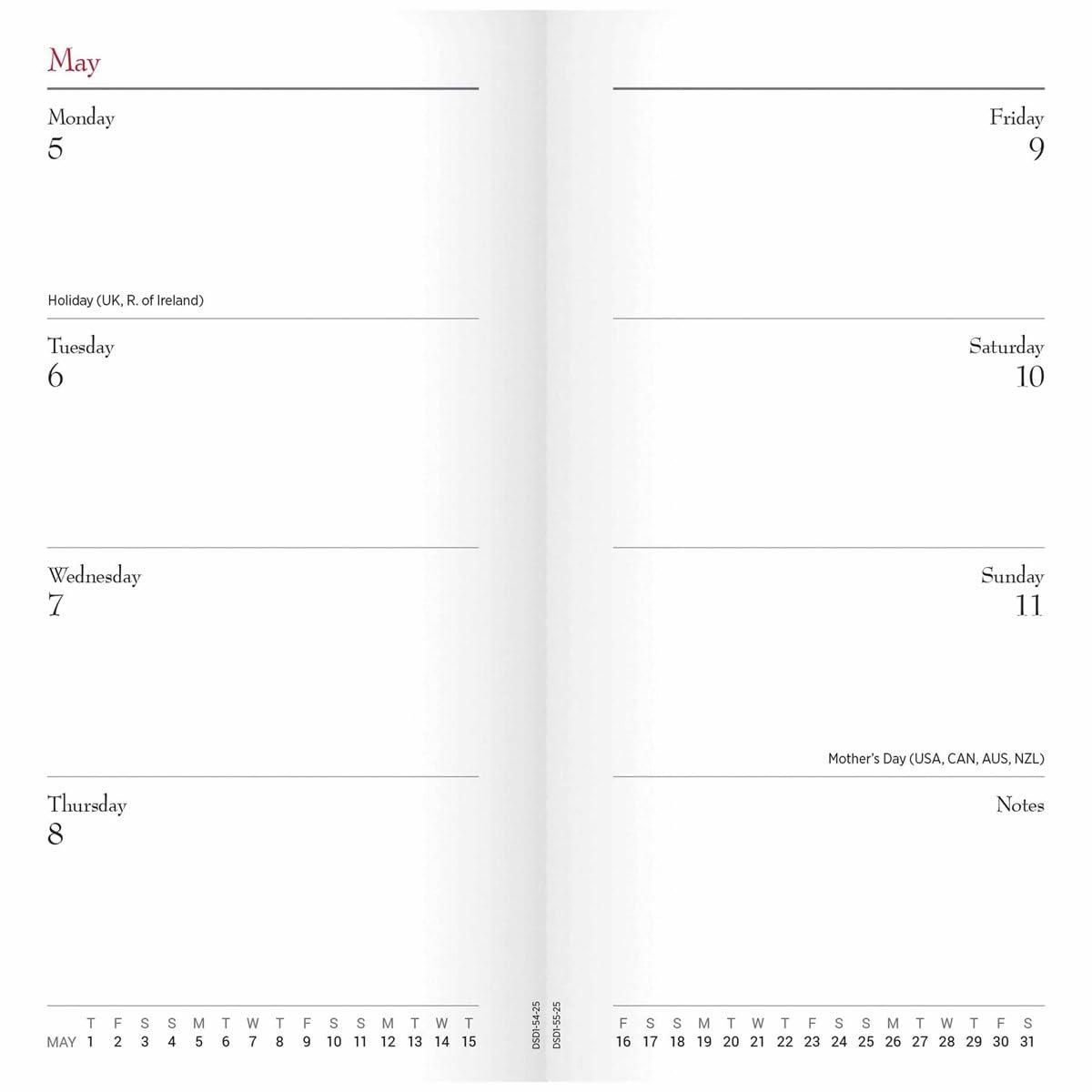 2025 Tottering by Gently Slim Diary