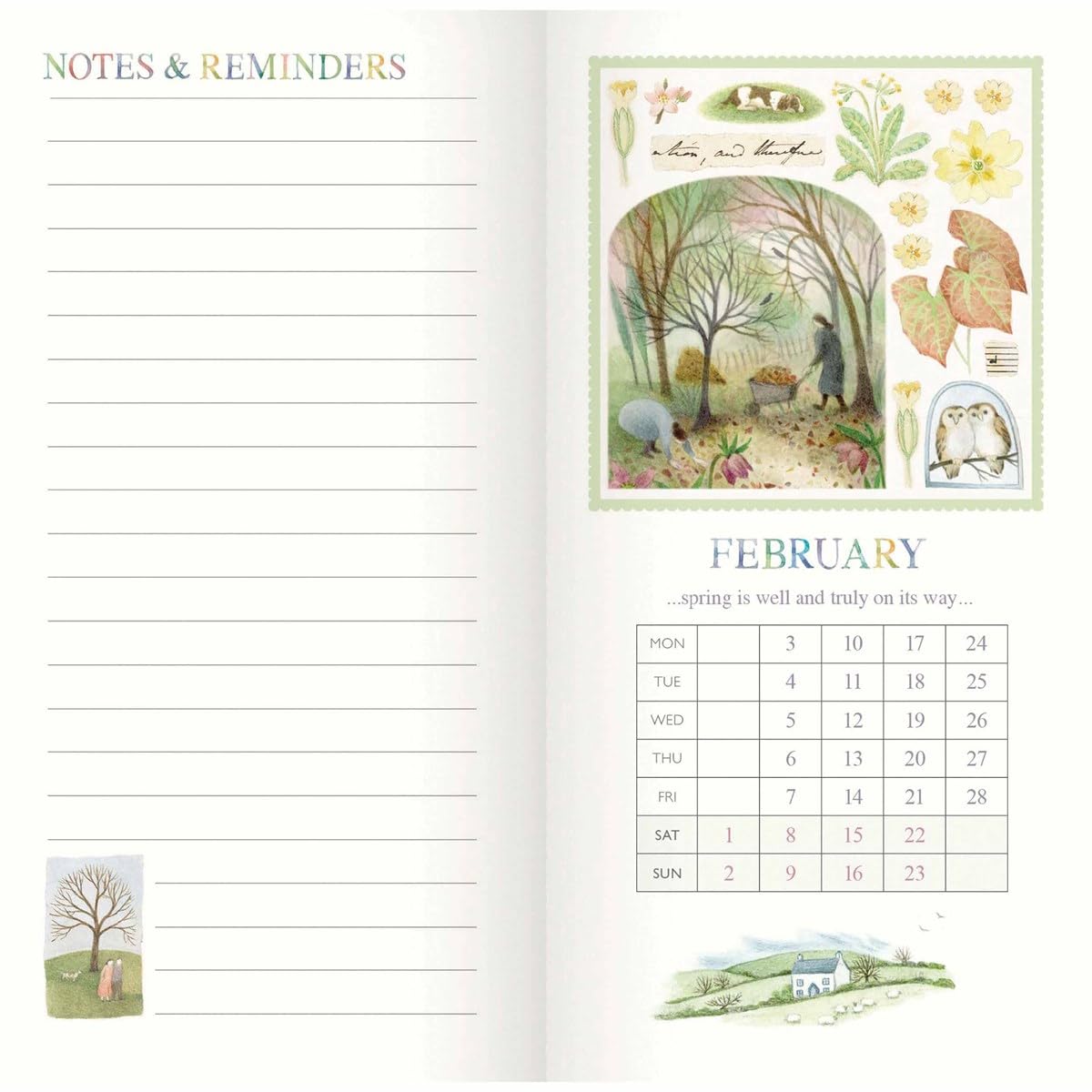 Carousel Calendars Garden Days Slim Diary 2025 (PFP)