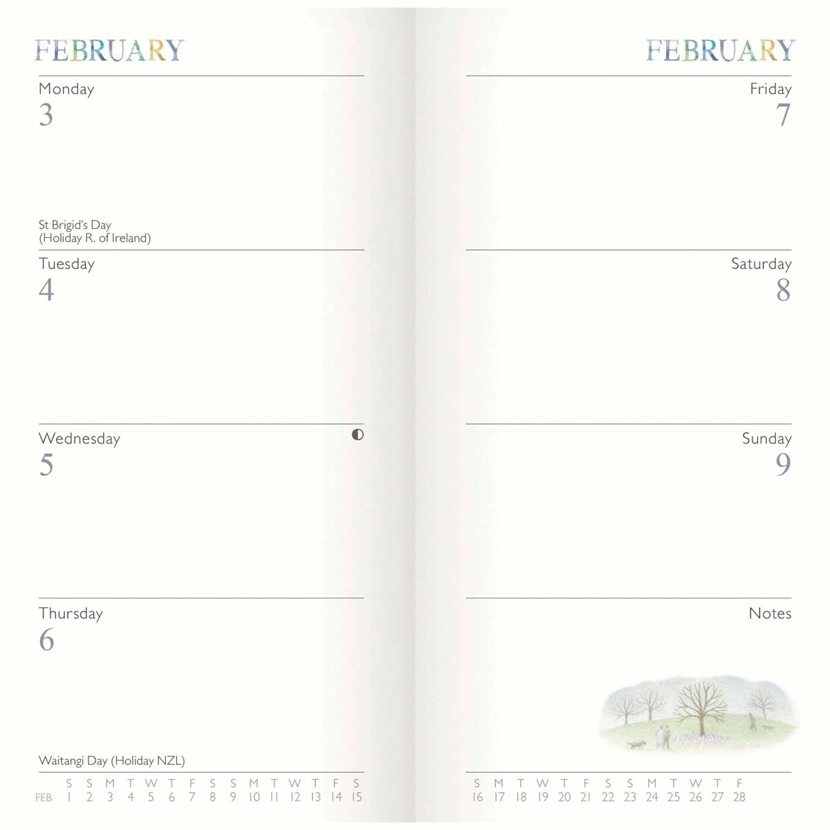 Carousel Calendars Garden Days Slim Diary 2025 (PFP)