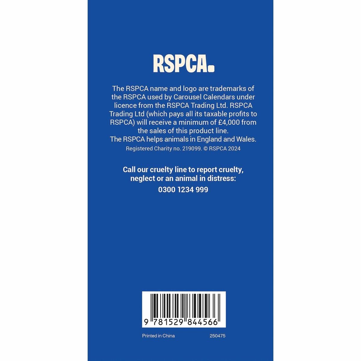 Carousel Calendars RSPCA Slim Diary 2025 (PFP)