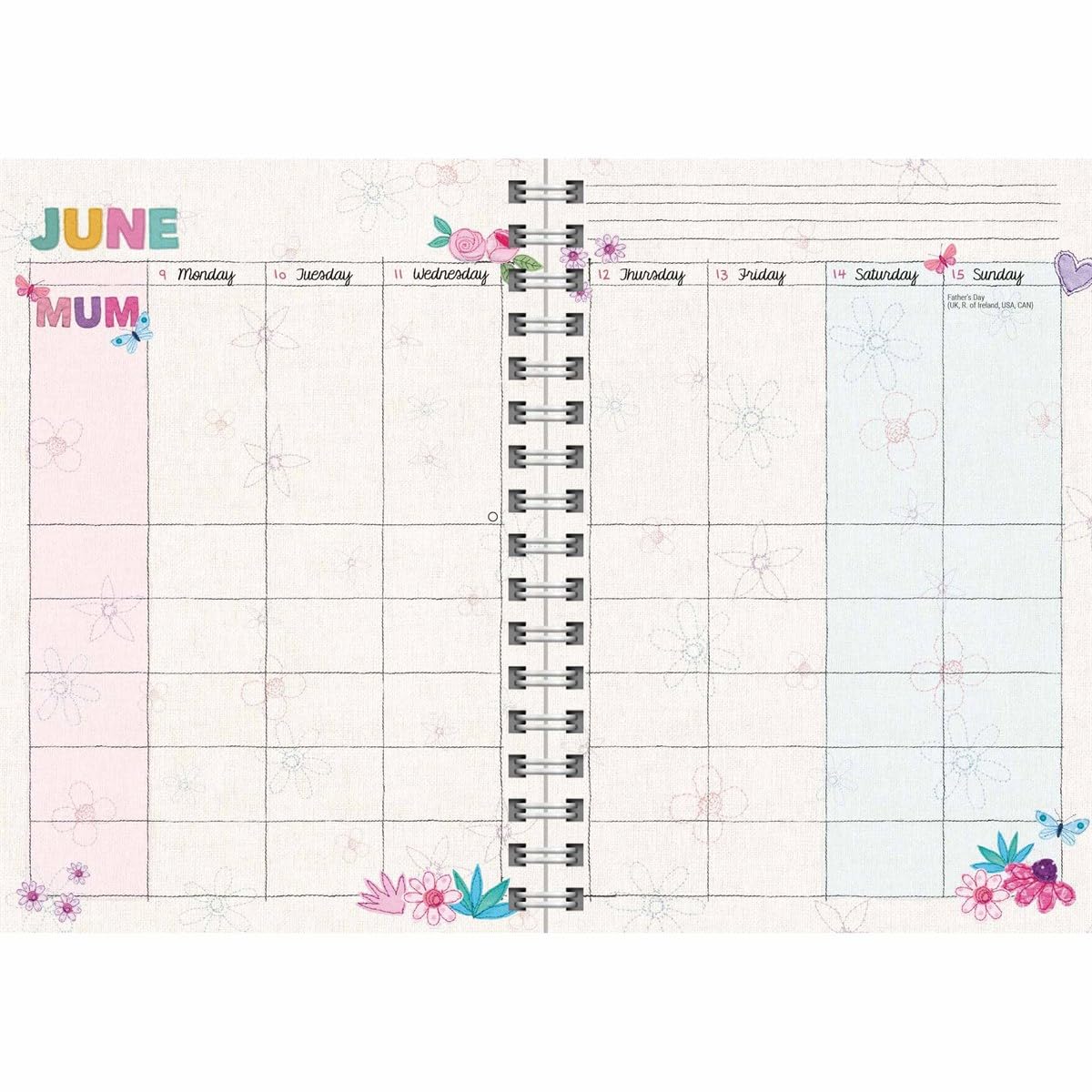 2025 Mums Fabric Planner Engagement Diary Wiro