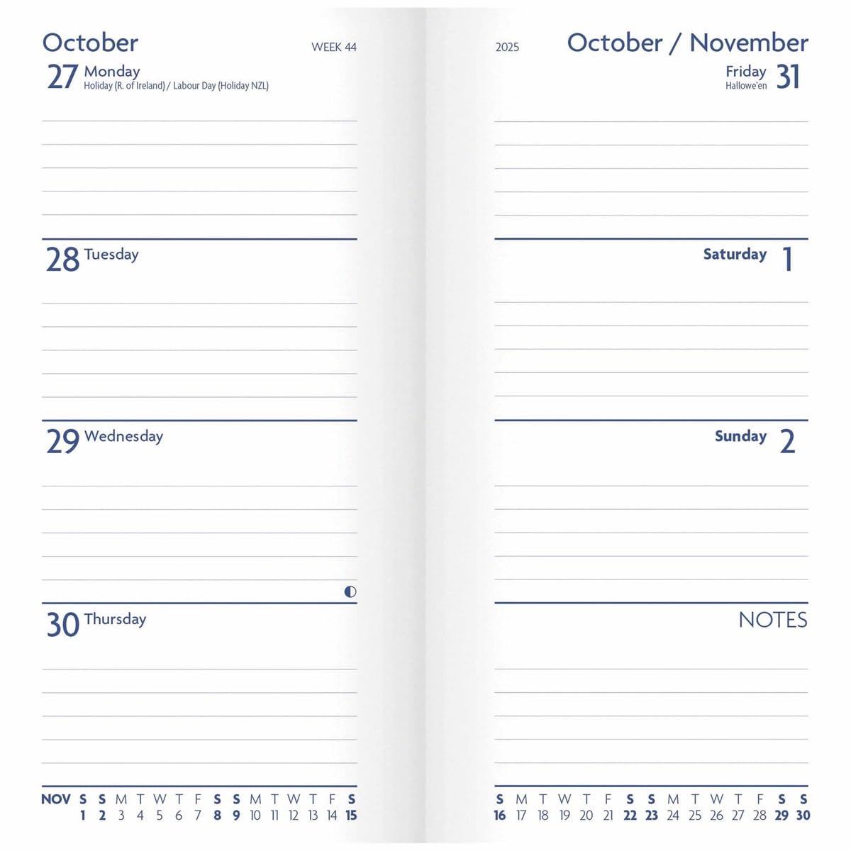 2025 Fashion Diary Charcoal Slim Diary