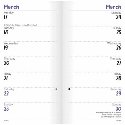Carousel Calendars English Springer Spaniels Slim Diary 2025 (PFP)