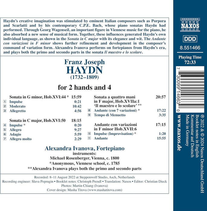 Franz Joseph Haydn: For 2 Hands and 4