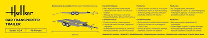 Heller - 1/24 Starter Kit Car Transporter Trailer