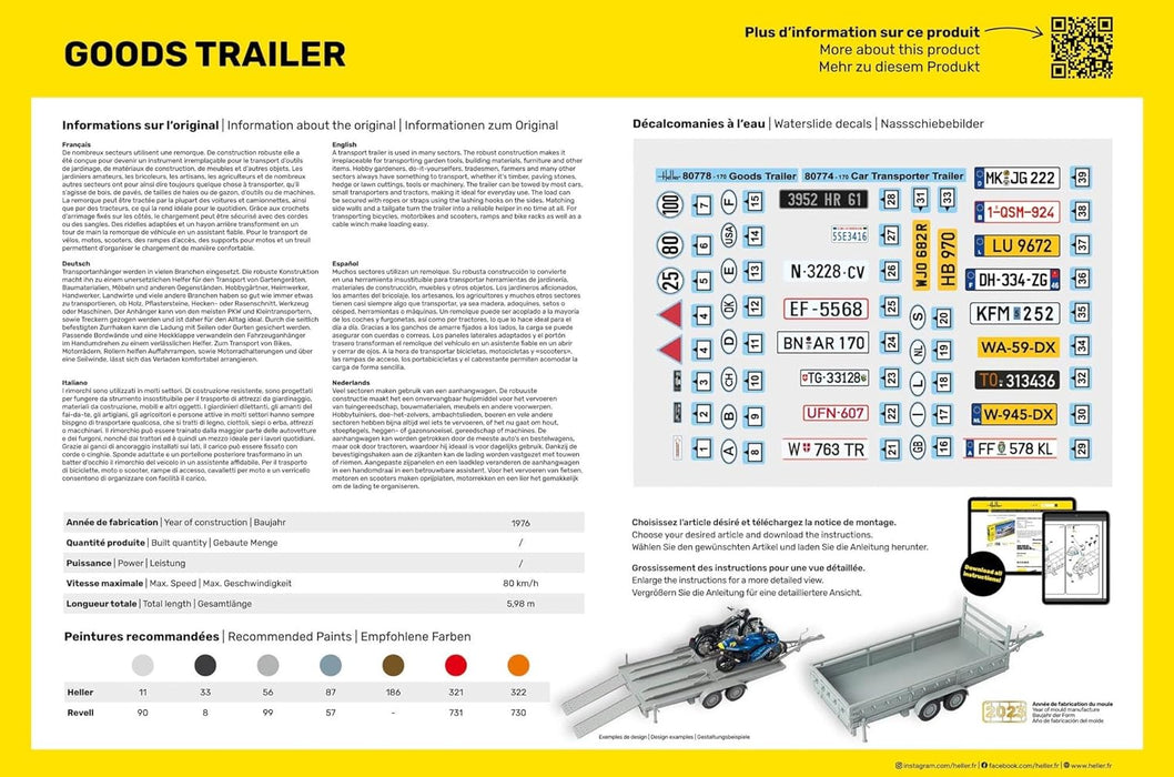 Heller - 1/24 Starter Kit Goods Trailer