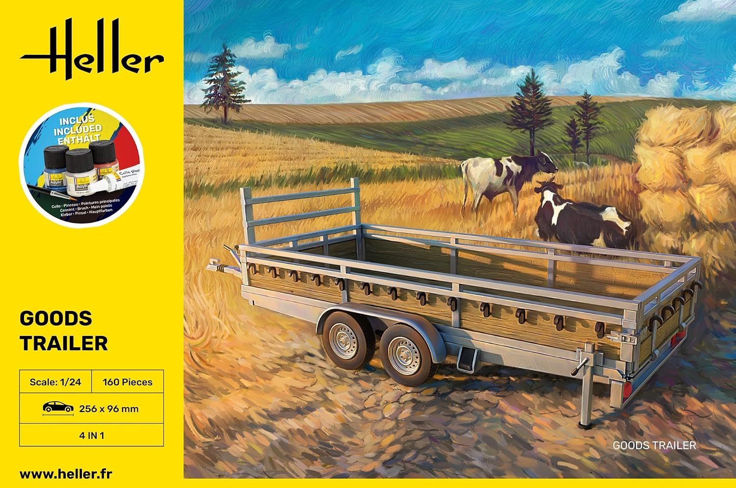 Heller Goods Trailer 1/24 56778 Starter Kit