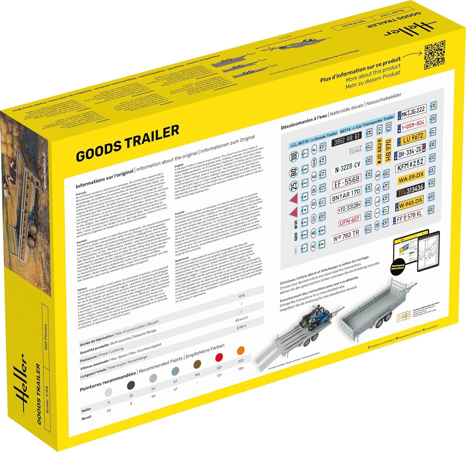 Heller Goods Trailer 1/24 56778 Starter Kit
