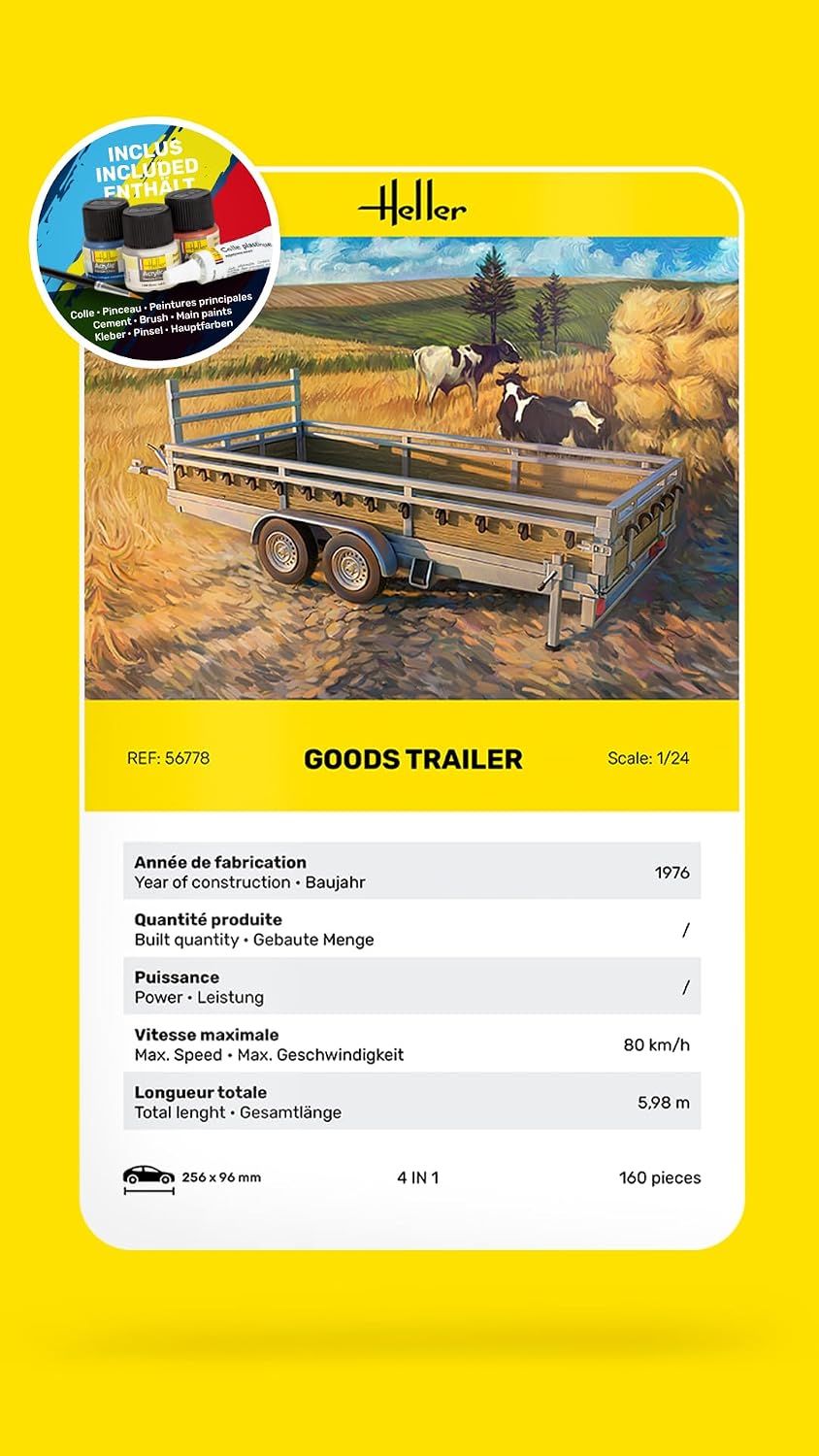 Heller Goods Trailer 1/24 56778 Starter Kit
