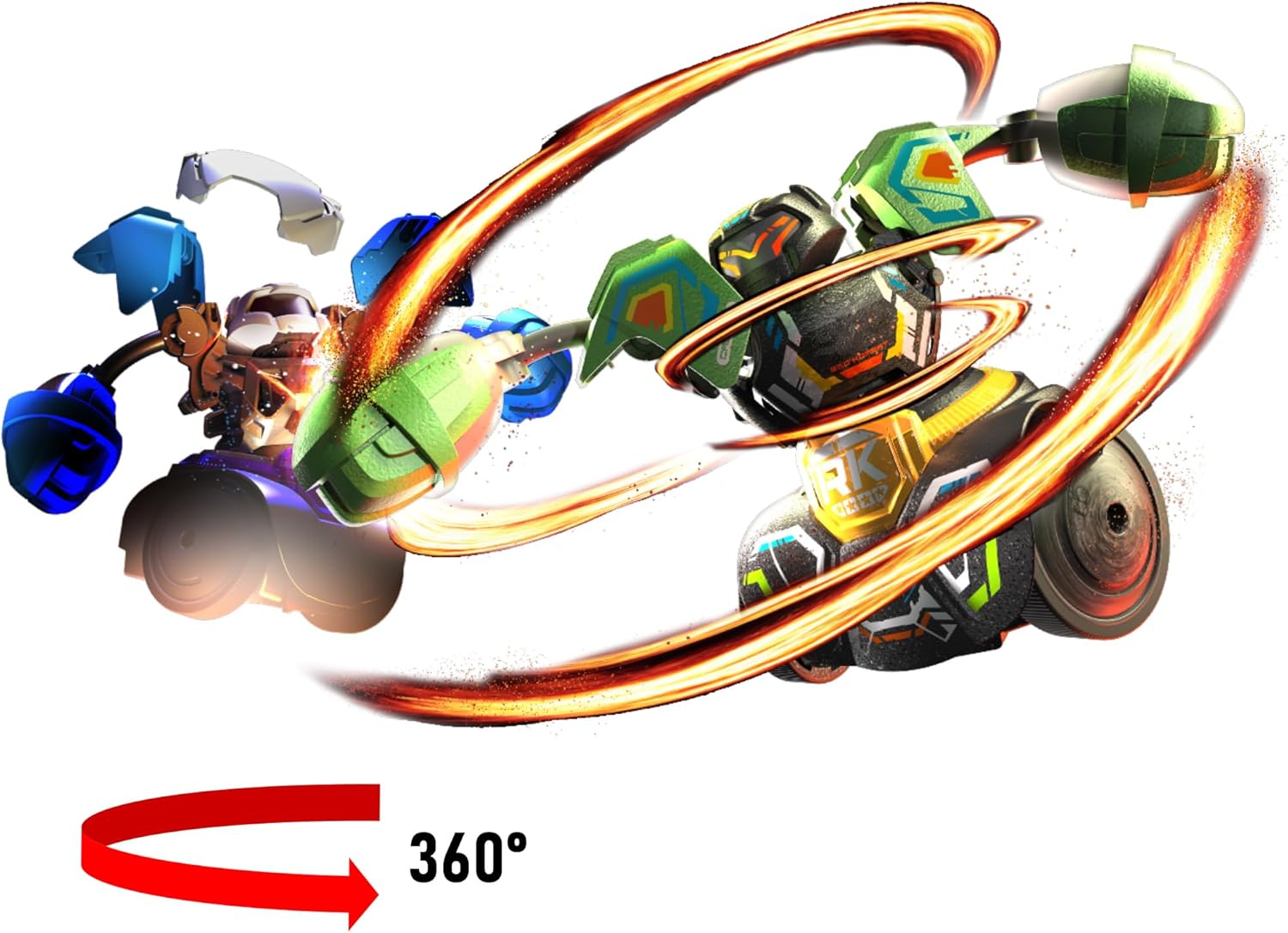 Silverlit 86884 Roboter Kombat Tornado-ferngesteuerte Figur-360° Superstarke Schläge-Zielen Sie auf das Herz Ihres Gegners, um ihn KO zu setzen-für bis zu 4 Spieler-ab 5 Jahren-86884, Mehrfarbig