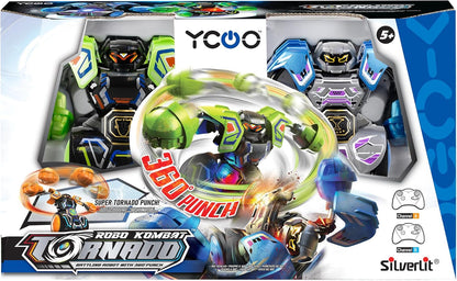 Silverlit 86884 Roboter Kombat Tornado-ferngesteuerte Figur-360° Superstarke Schläge-Zielen Sie auf das Herz Ihres Gegners, um ihn KO zu setzen-für bis zu 4 Spieler-ab 5 Jahren-86884, Mehrfarbig