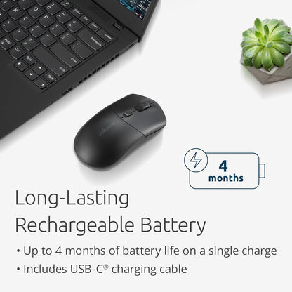 Kensington MY430 EQ Wireless Rechargeable 2.4GHz Bluetooth Mouse, Outer Case Made from 60% Post-Consumer Recycled Content (PCR), With Up to 4 Months Of Battery Life Per Charge (K75507EU