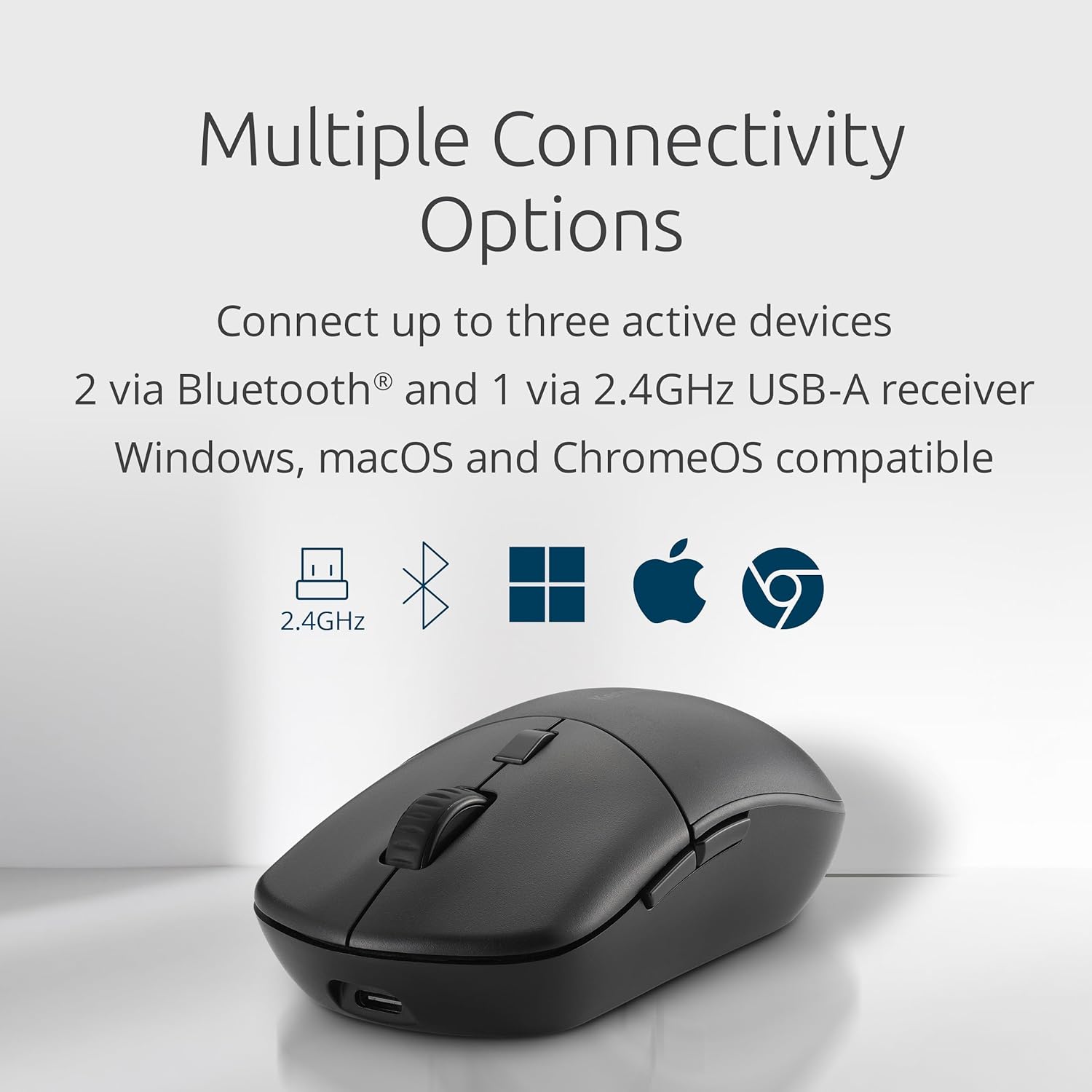 Kensington MY430 EQ Wireless Rechargeable 2.4GHz Bluetooth Mouse, Outer Case Made from 60% Post-Consumer Recycled Content (PCR), With Up to 4 Months Of Battery Life Per Charge (K75507EU