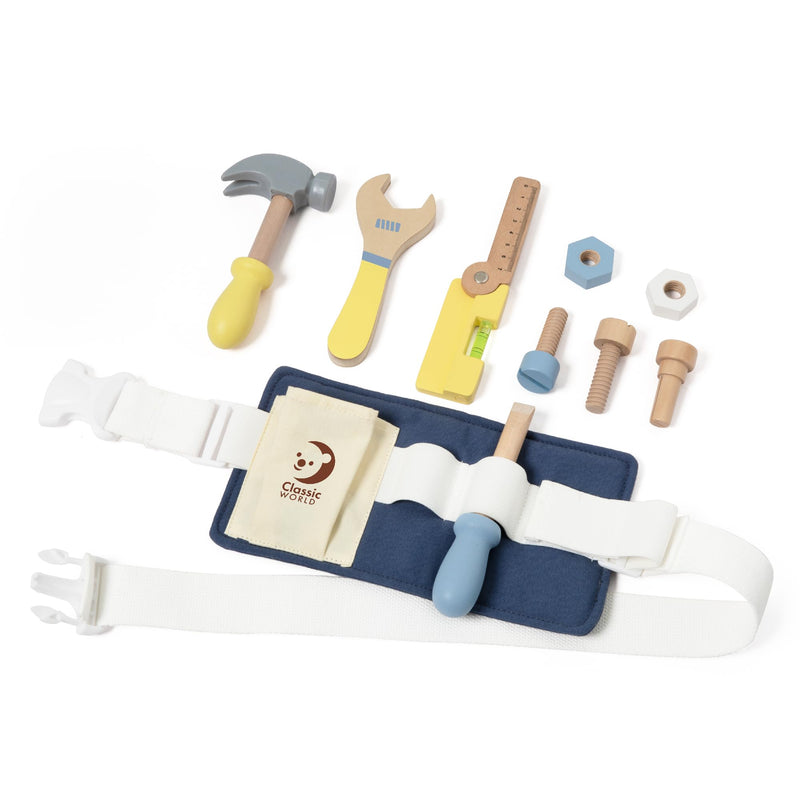 Classic World Cintura per Attrezzi in Legno, 10 Pezzi.