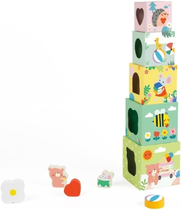 Classic World Bloques apilables con Animales del Bosque, 10dlg.
