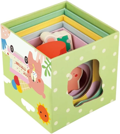 Classic World Bloques apilables con Animales del Bosque, 10dlg.