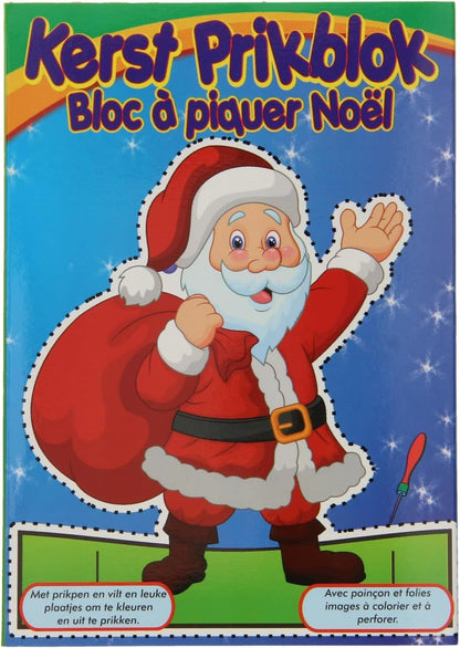 Blocchetto natalizio A5 - Babbo Natale punzone e feltro