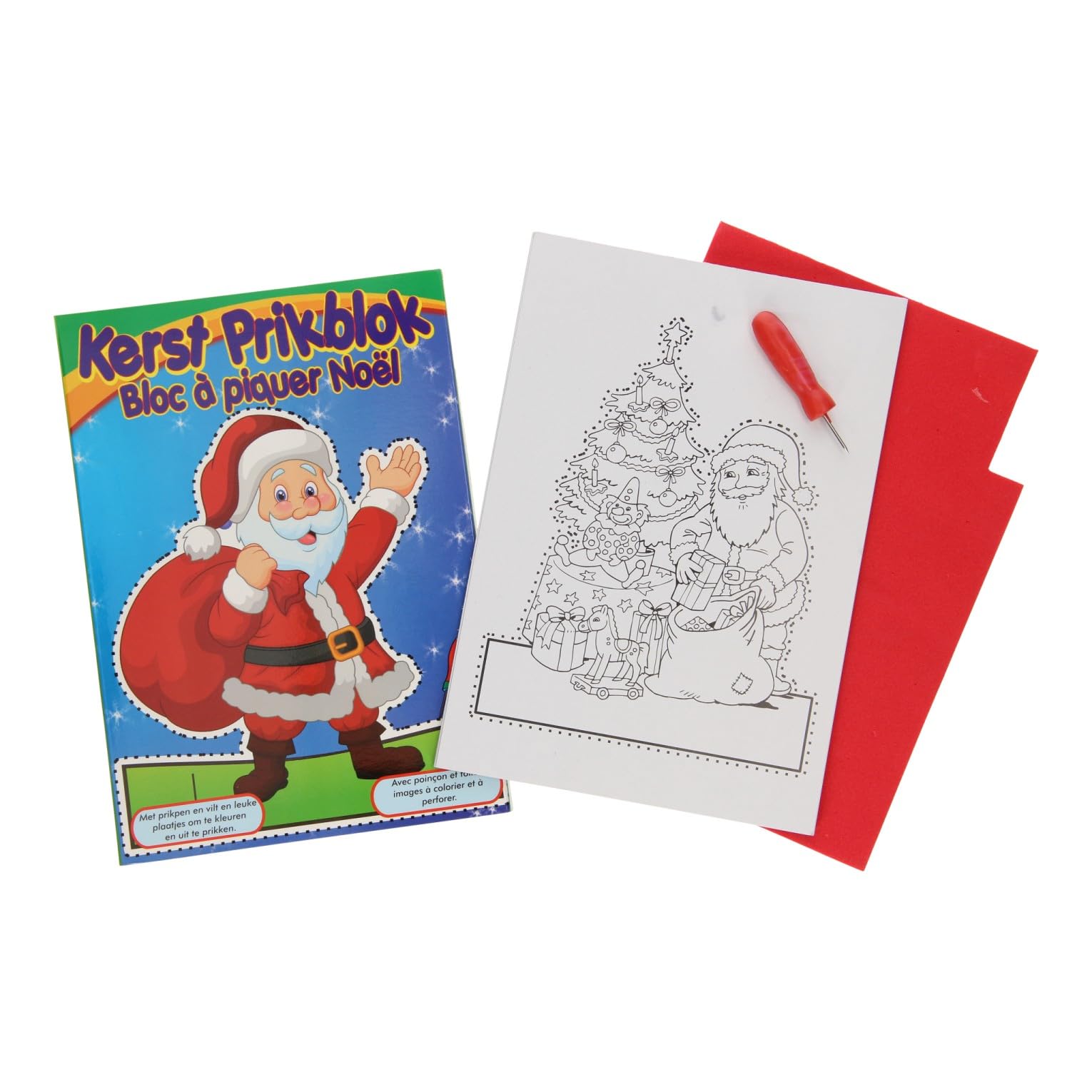 Blocchetto natalizio A5 - Babbo Natale punzone e feltro