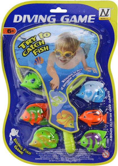 Pesca subacquea con rete da pesca, 7 pezzi