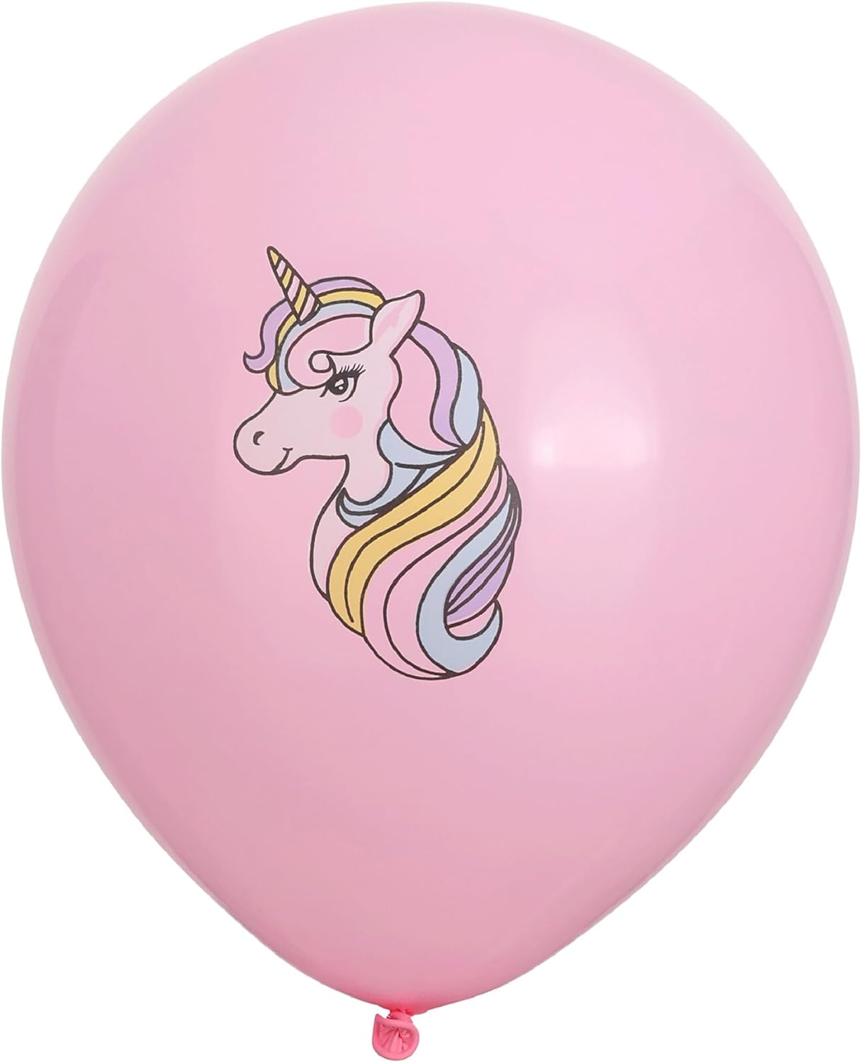 Ballonnen eenhoorn 30 cm set van 12 - ballonnen voor lucht vullen - latexballonnen voor verjaardag, eenhoornfeest, meisjesfeest - ballonset met motief als feestdecoratie - roze wit