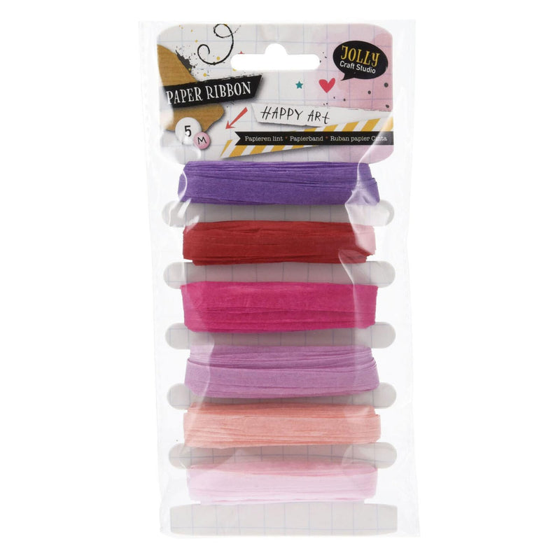 Papieren Lint Paars en Roze Tinten 6x5mtr.