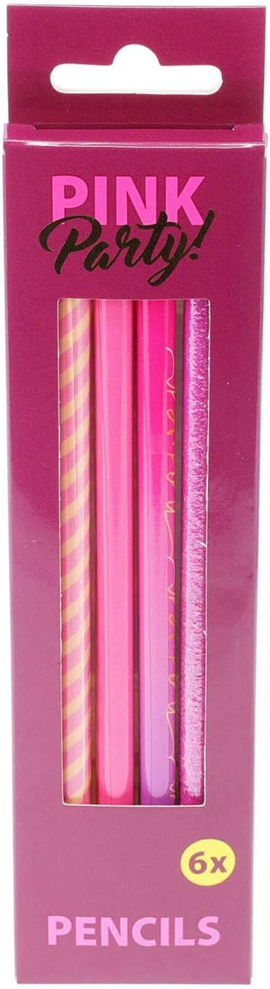 Grijze HB Potloden Roze 6st.