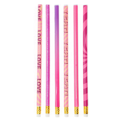 Grijze HB Potloden Roze 6st.