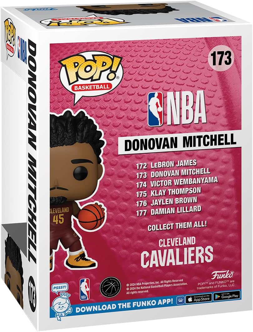 Funko POP! NBA: Cavs - Donovan Mitchell - Collectable Vinyl Figure - Gift Idea - Official Merchandise - Toys for Kids & Adults - Sports Fans - Model Figure for Collectors and Display