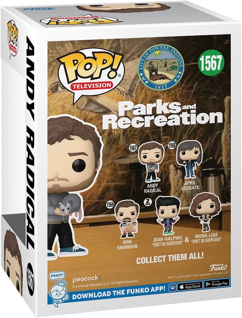 Funko Pop! TV: P&R 15th – Andy Radical - Parks and Recreation - Collectable Vinyl Figure - Gift Idea - Official Merchandise - Toys for Kids & Adults - TV Fans - Model Figure for Collectors