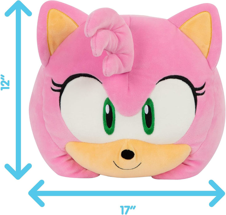 Club Mocchi Mocchi Sonic the Hedgehog Amy Mega Plush Toy - 15 Inch - Collectible Sonic Toys for Ages 3+ Years Old