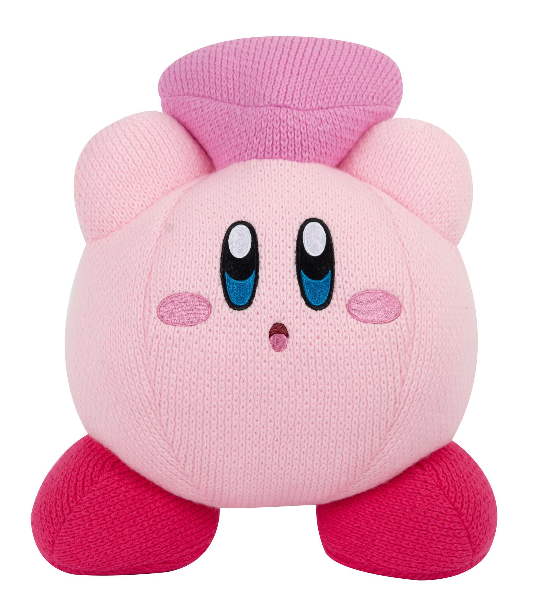 TOMY Nuiguru - Peluche Kirby e amico a forma di cuore, lavorato a maglia e all'uncinetto, peluche da collezione all'uncinetto, peluche morbido e accogliente e decorazione per la stanza, 38 cm