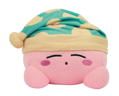 TOMY Nuiguru - Peluche Kirby addormentato Kirby Plushie - Peluche lavorato a maglia e all'uncinetto, da collezione, peluche morbido e accogliente e decorazione per la stanza, 38 cm