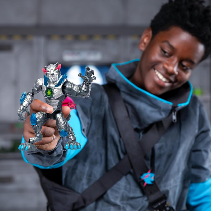 MrBeast Lab Mutators; Mutiere das ultimative Biest. Experimentiere und erschaffe die Metallic Panther-Actionfigur von MrBeast. 3 zum Sammeln, Iconic Panther, Stealth Panther